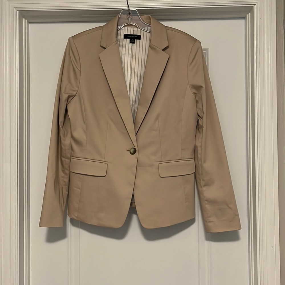 Ann Taylor Stretch Cotton Blazer Jacket NWOT